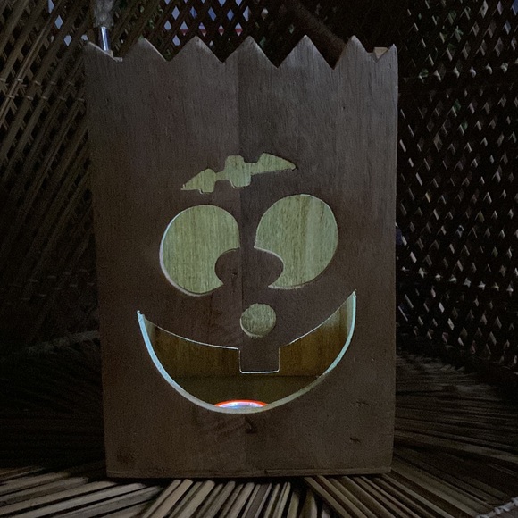 Creepy and Cute Solid Wood Frankenstein’s Monster Rope Handled Kooky Luminary 🎃 - Picture 12 of 16